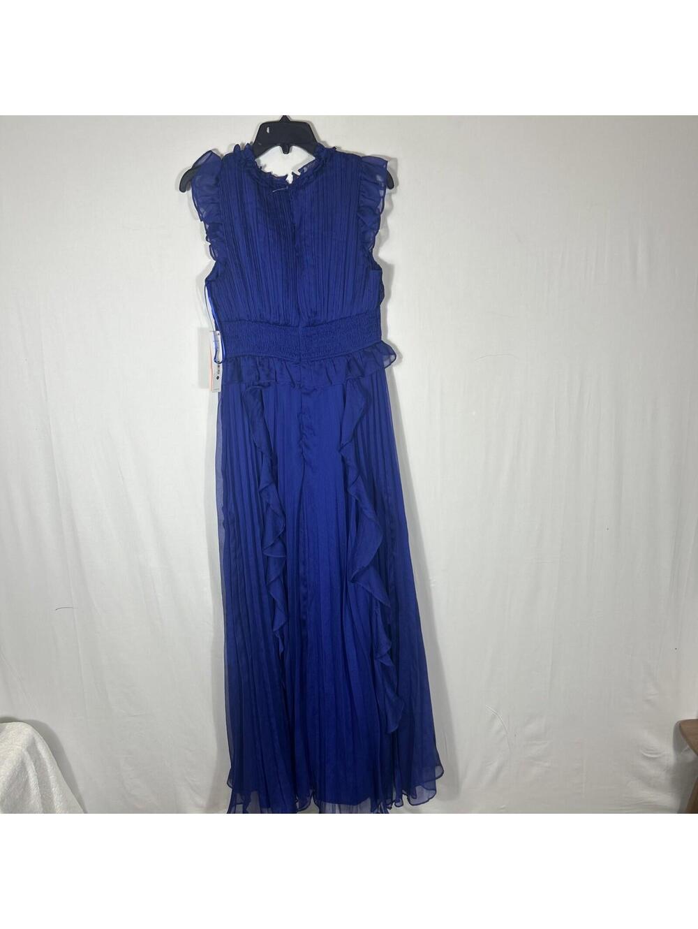 $148 Aqua Flutter Maxi Dress SZ Large - Picture 3 of 6